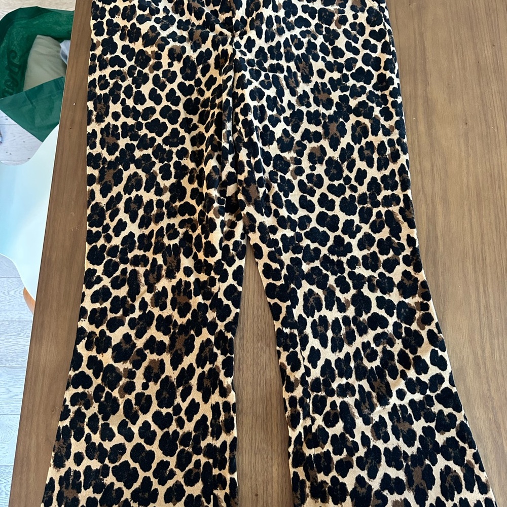 FRAME Leopard Print Velvet Pants